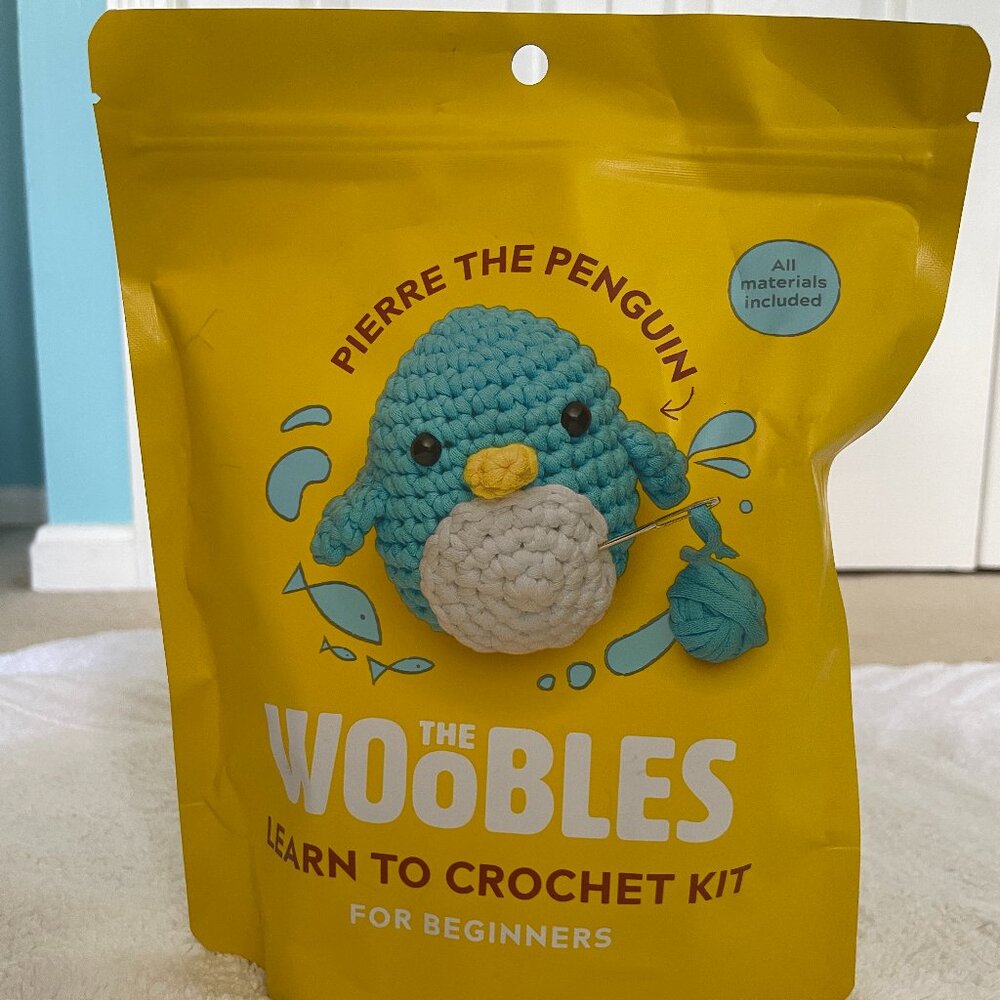 Pierre the Penguin Woobles Learn to Crochet kit, New